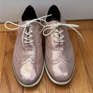Cole Haan OriginalGrand Wing Dusty Rose Glitter Oxford Shoes – Women’s Size 6.5